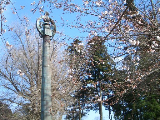 西蓮寺の桜と相輪橖